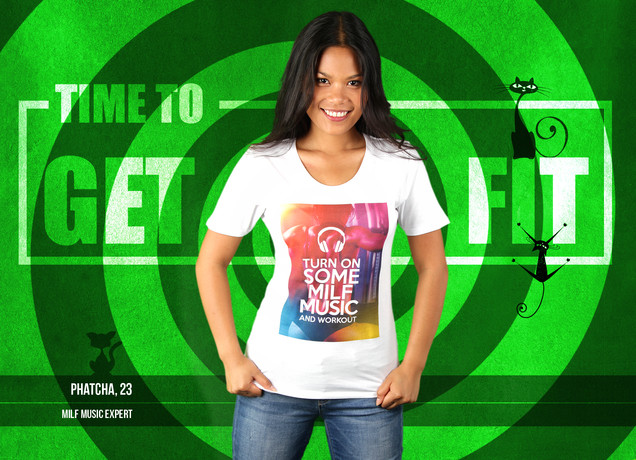 Damen T-Shirt Some Milf Music