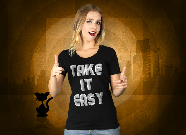Damen T-Shirt Take It Easy
