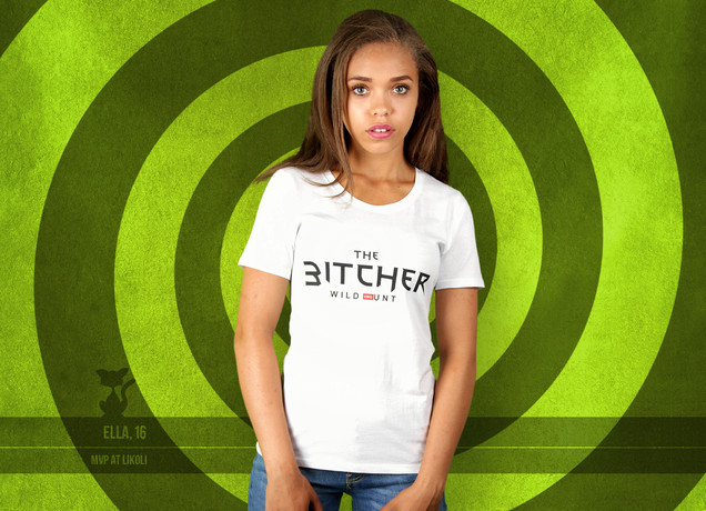 Damen T-Shirt The Bitcher - Wild OMGunt