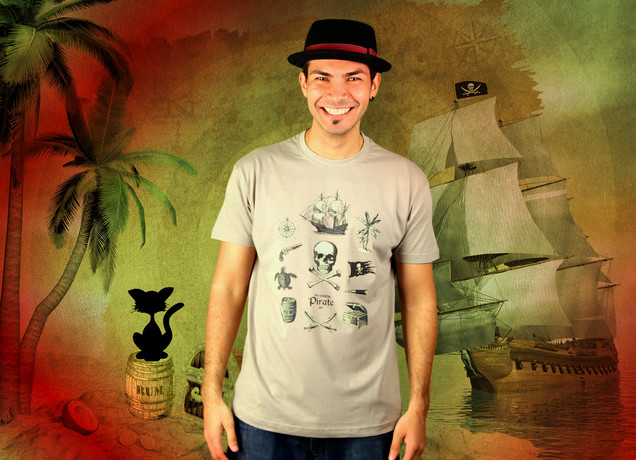 Herren T-Shirt The Essential Pirate Set