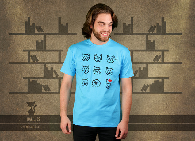 Herren T-Shirt The Nine Moods Of a Cat