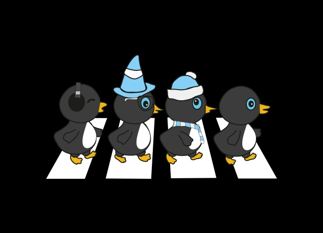 T-Shirt The Penguine Abbey Road