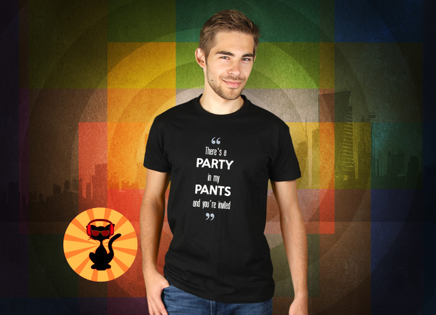 Herren T-Shirt There's A Party In My Pants
