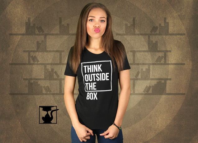 Damen T-Shirt Think Outside The Box