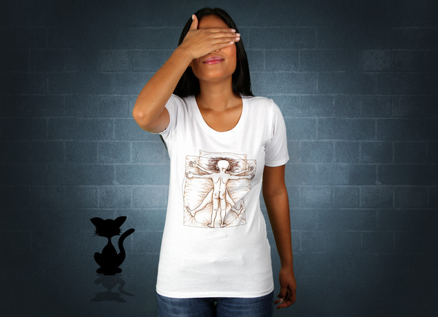 Damen T-Shirt Vitruvian Couple