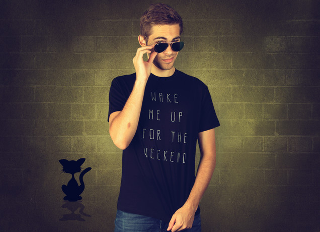Herren T-Shirt Wake Me Up For The Weekend