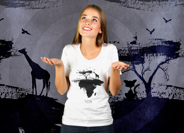 Damen T-Shirt Will It Rain In Africa?