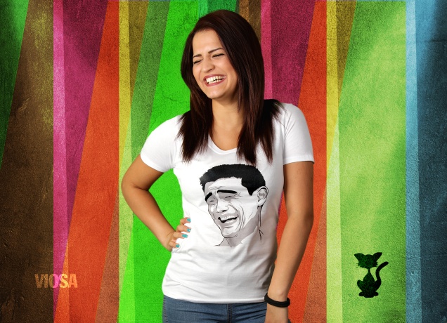 Damen T-Shirt Yao Ming Meme