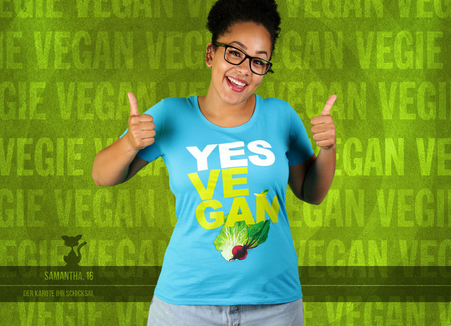 Damen T-Shirt Yes, Vegan