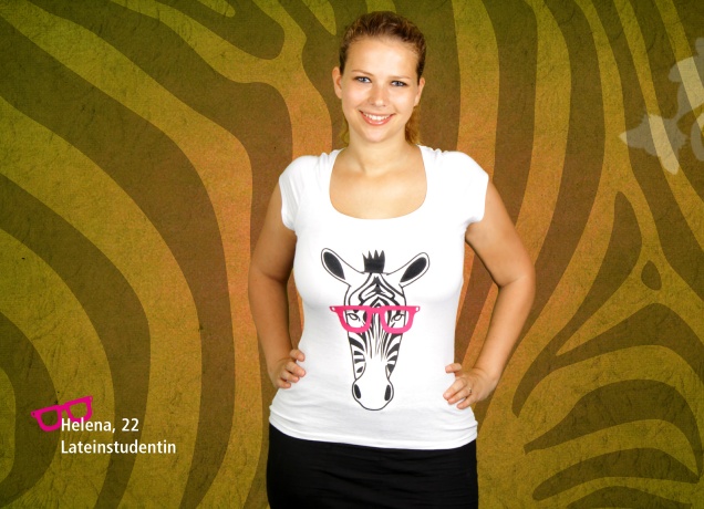 Damen T-Shirt Zebra Style