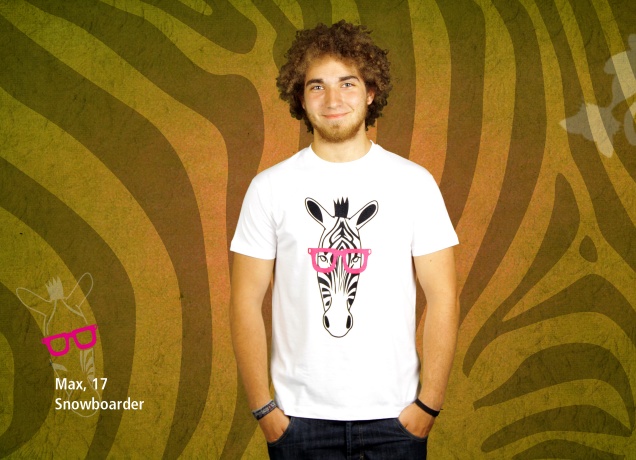 Herren T-Shirt Zebra Style