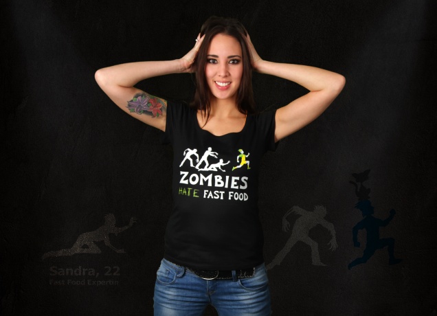 T-Shirt Zombies Hate Fast Food